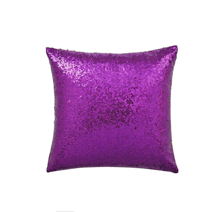 Shiny Sequin Pillowcase - Single-sided gorgeous pillowcase (Purple pair: 45x45cm) - Mekamart Australia
