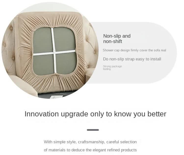 2 Pcs Beige Elegant Polyester Sofa Cover - Full Protection Against Cat Scratches & Wear - Mekamart Australia
