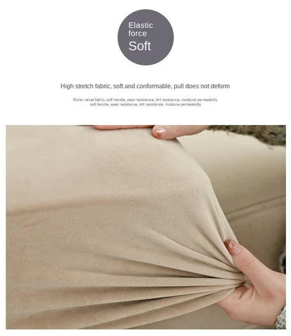 2 Pcs Coffee Elegant Polyester Sofa Cover - Full Protection Against Cat Scratches & Wear - Mekamart Australia