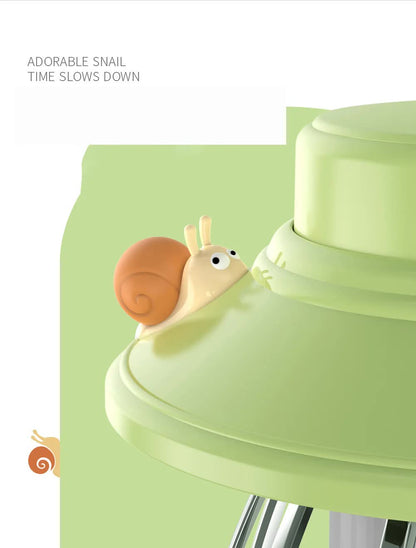 Pink Retro Snail Night Light - Portable Rechargeable Camping Lantern with Hook, 3-Color Dimming