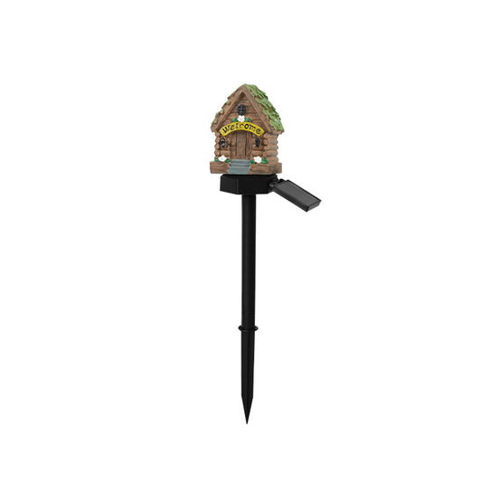 Style 1 Brown And Green Solar Resin Garden Stake Light - Outdoor Landscape Light for Yard and Patio Decor