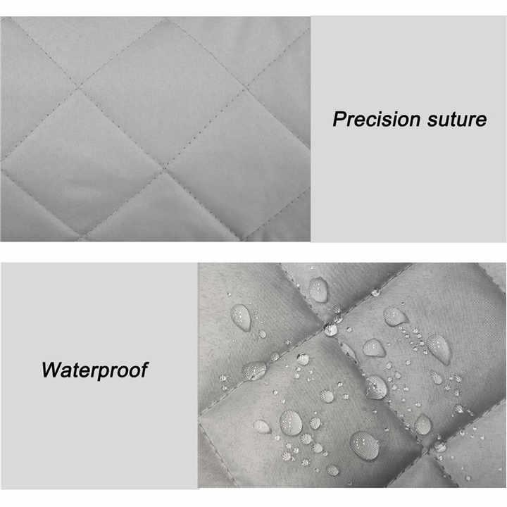 2 Pcs Black Quilted Sofa Armrest Organizer Caddy - Multi-Pocket Remote Control Holder Bag