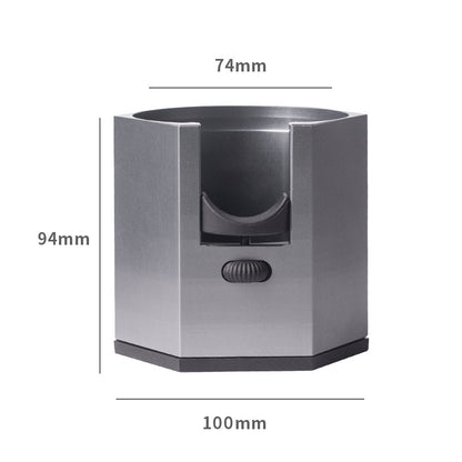 Dark Grey Diamond Professional Aluminum Espresso Tamping Station - Adjustable Portafilter Holder Stand