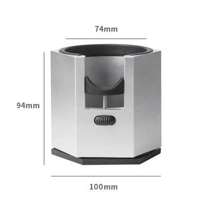Silver Diamond Professional Aluminum Espresso Tamping Station - Adjustable Portafilter Holder Stand - Mekamart Australia
