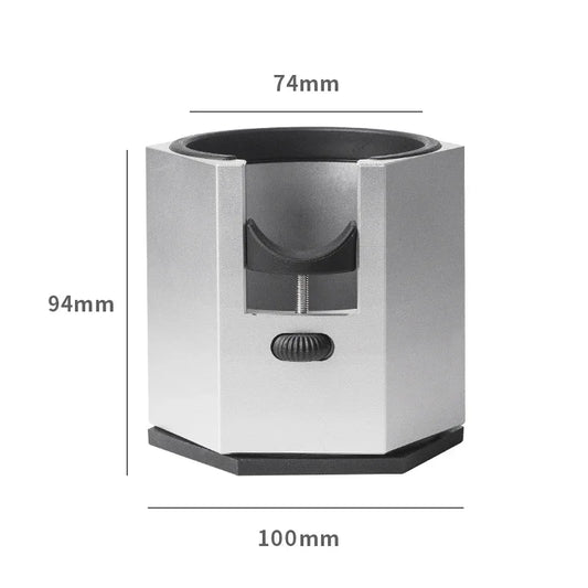 Silver Diamond Professional Aluminum Espresso Tamping Station - Adjustable Portafilter Holder Stand - Mekamart Australia