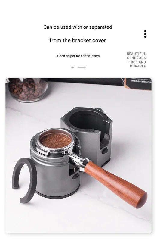 Silver Diamond Professional Aluminum Espresso Tamping Station - Adjustable Portafilter Holder Stand - Mekamart Australia