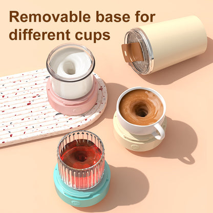 Dark Blue 316 Stainless Steel Rechargeable Electric Self-Stirring Mug - 420ml Automatic Mixing Cup with Magnetic Rotor