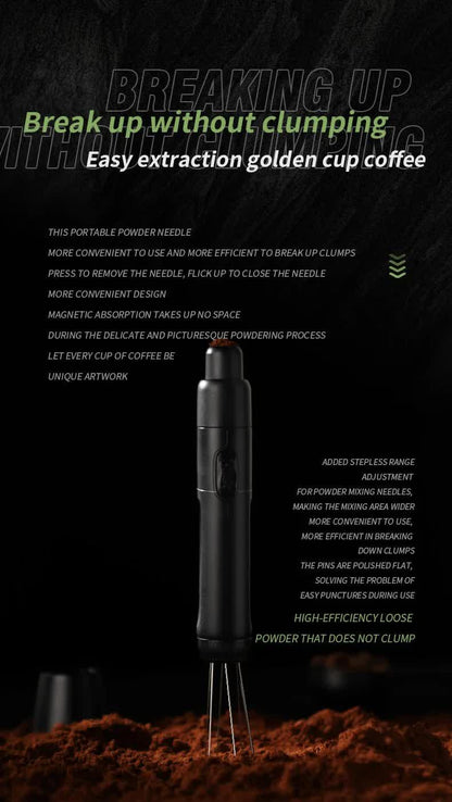 Pink Telescopic Magnetic Stainless Steel Coffee Tamper Needle - Espresso Powder Distributor