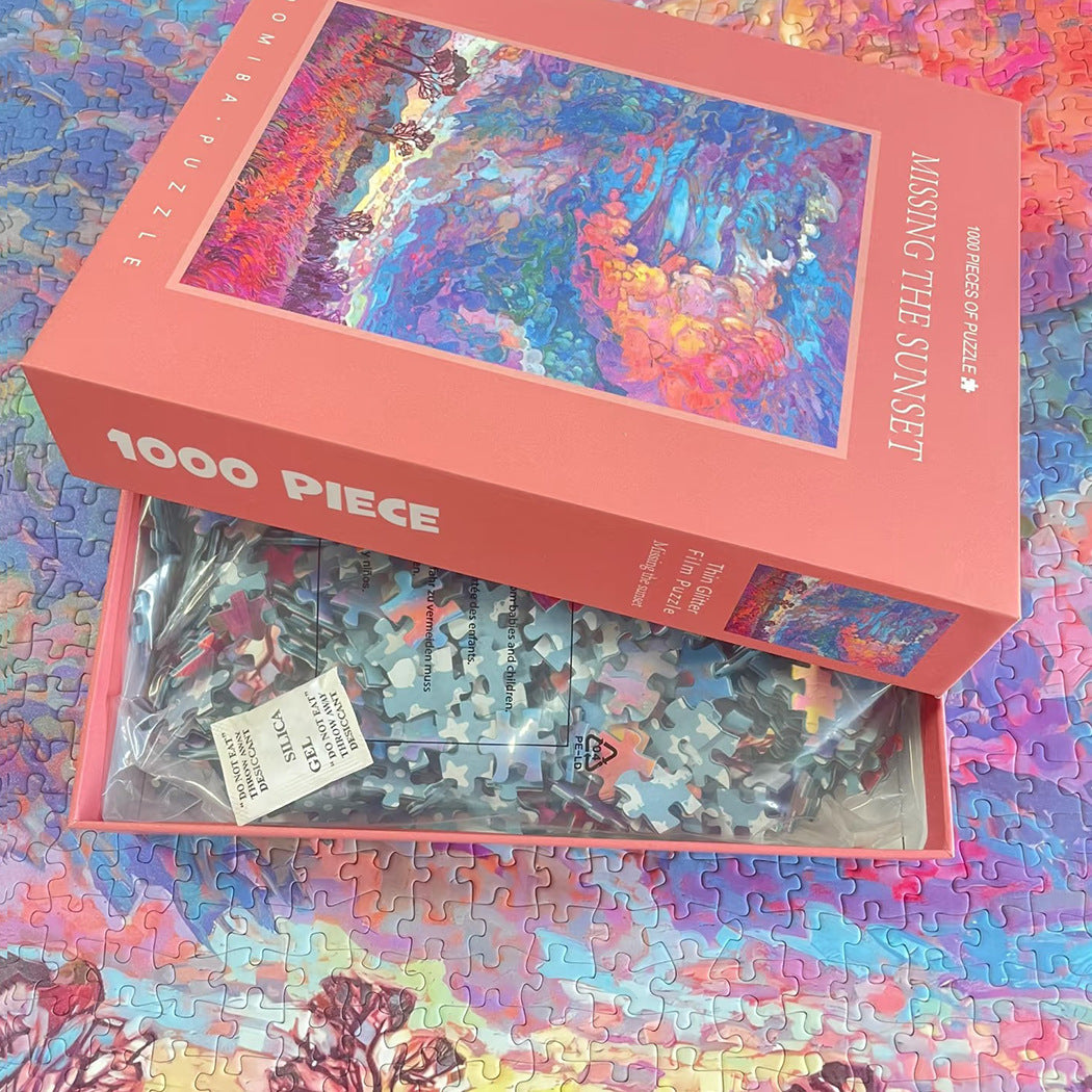 Thinking of the Sunset 1000-Piece Fine Art Jigsaw Puzzle - Premium Blue Cardboard Puzzle for Adults
