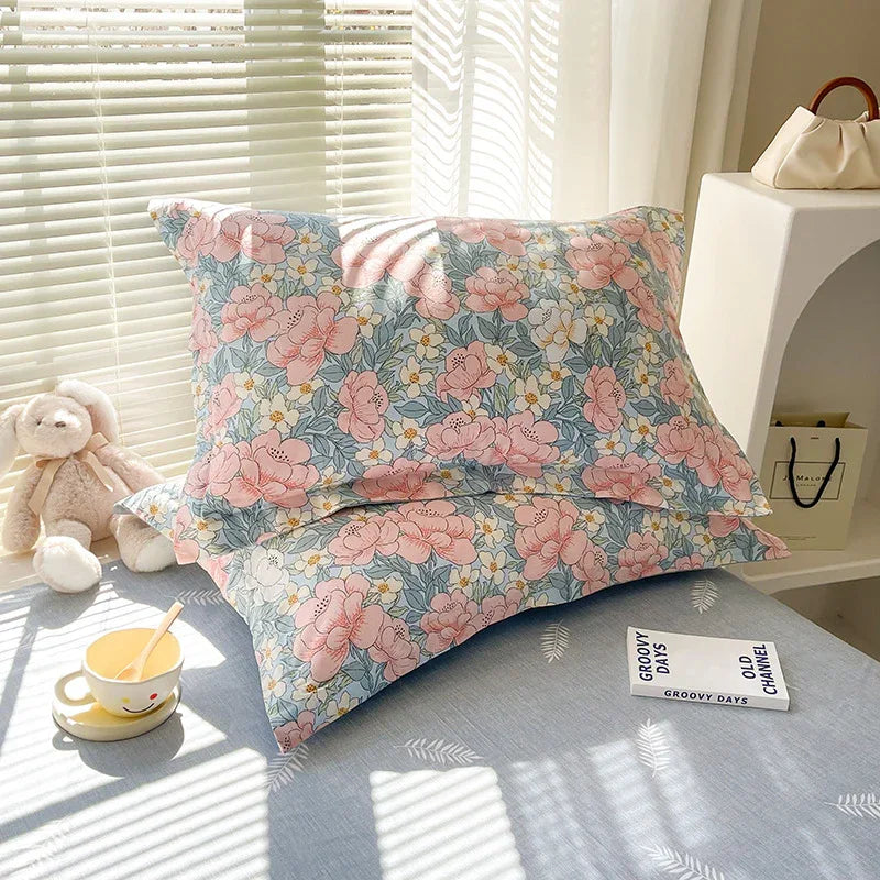 Beautiful Woman 100% Cotton Pillowcase Set (Pack of 2) - Breathable Standard Size 48x74cm Pure Cotton Pillow Covers - Mekamart Australia