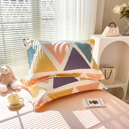 Stroll Through Time 100% Cotton Pillowcase Set (Pack of 2) - Breathable Standard Size 48x74cm Pure Cotton Pillow Covers - Mekamart Australia