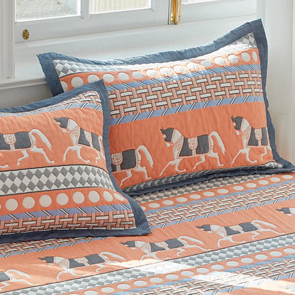 Orange Stallion Premium 6-Layer Cotton Gauze Pillowcase Pair - Ultra Soft & Breathable (56x80cm) - Mekamart Australia