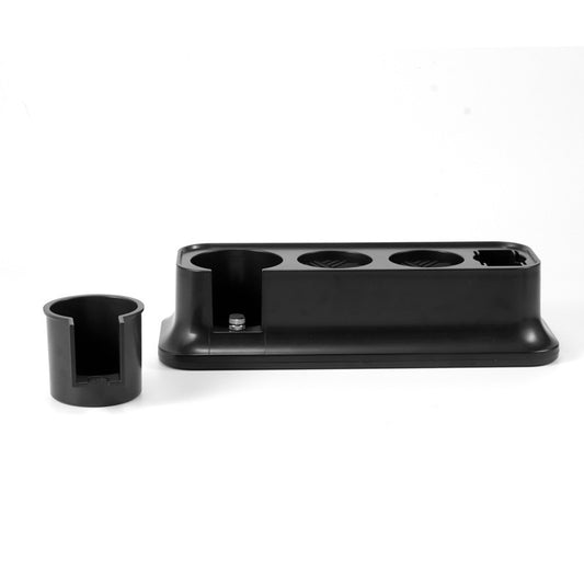 Black Espresso Coffee Tamping Station - Barista Tool Organizer for 51/53/58mm Portafilter, Tamper & Distributor