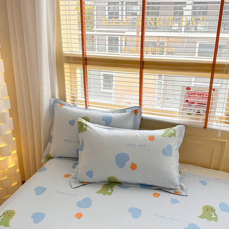 Dragon 100% Cotton Pillowcase Set (Pack of 2) - Breathable Standard Size 48x74cm Pure Cotton Pillow Covers - Mekamart Australia