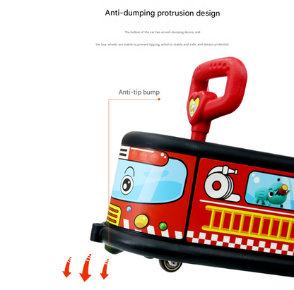 Taxi Quiet Ride Twist Car for Toddlers - Fun Wiggle Ride-On Toy