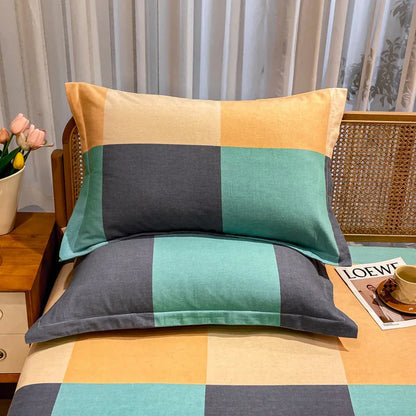Comfortable cotton pillowcase, double-sided warm design, breathable and skin-friendly - Grayish yellow - Mekamart Australia