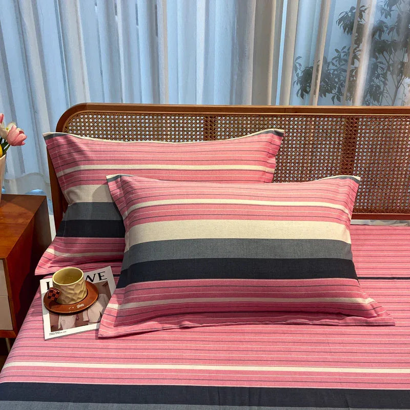 Comfortable cotton pillowcase, double-sided warm design, breathable and skin-friendly - Pink - Mekamart Australia