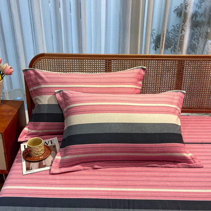 Comfortable cotton pillowcase, double-sided warm design, breathable and skin-friendly - Pink - Mekamart Australia
