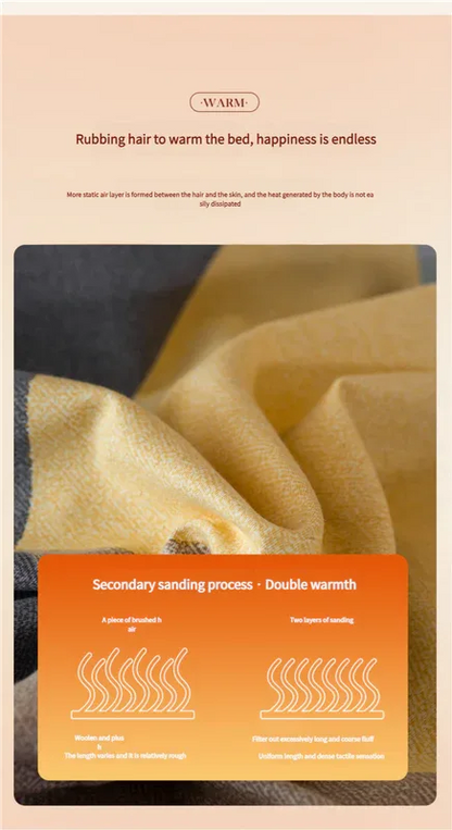 Comfortable cotton pillowcase, double-sided warm design, breathable and skin-friendly - yellow - Mekamart Australia