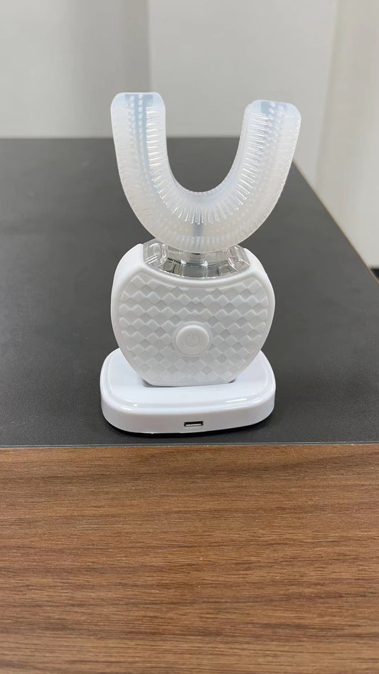 U-Shaped Automatic Ultrasonic Electric Toothbrush - 360 Deep Cleaning & Whitening, Rechargeable(white)