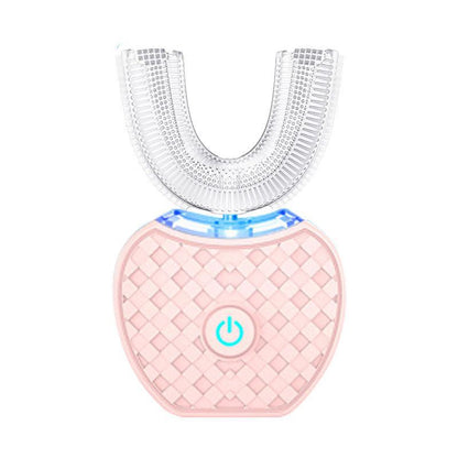 U-Shaped Automatic Ultrasonic Electric Toothbrush - 360 Deep Cleaning & Whitening, Rechargeable(pink)