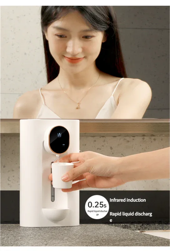 Smart Automatic Mouthwash Dispenser - Wall-Mounted, 3 Adjustable Levels, LED Display & Magnetic Cups(Black) - Mekamart Australia