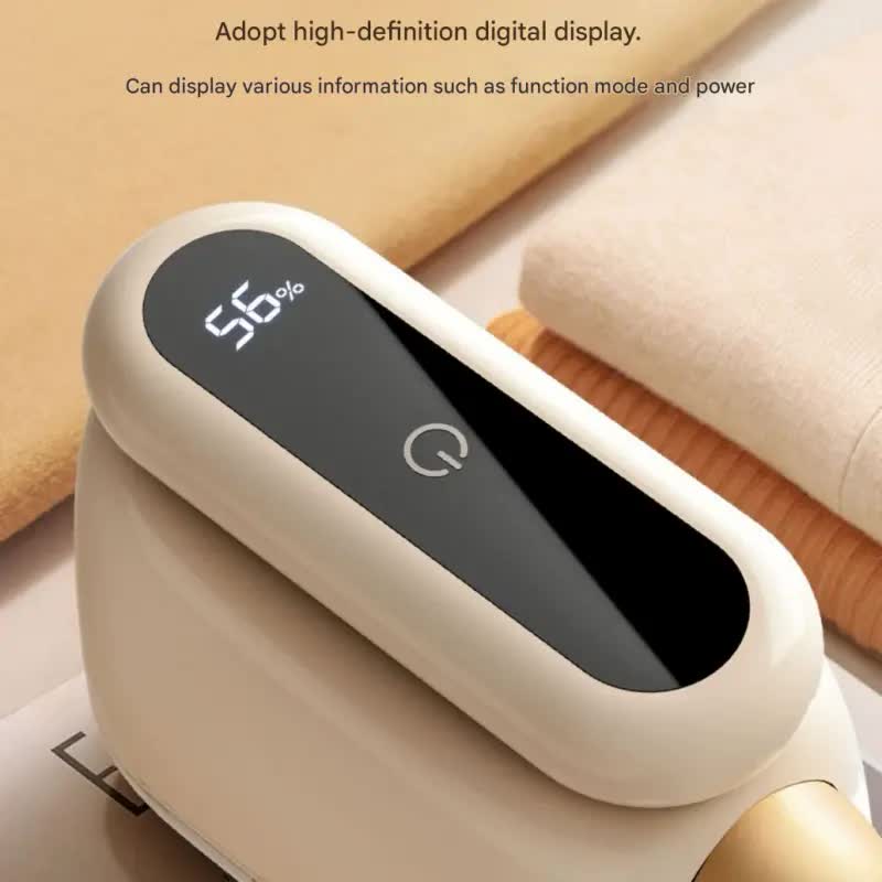 Compact Electric Lint Remover with LED Display & Dual Head - USB Rechargeable(Dark green)