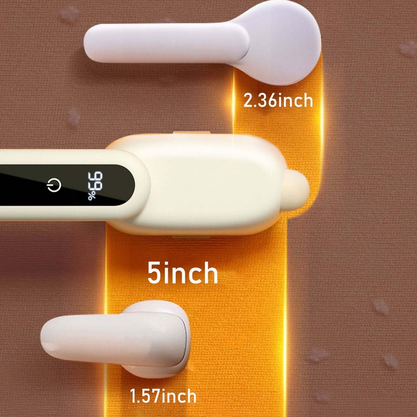 Compact Electric Lint Remover with LED Display & Dual Head - USB Rechargeable(Purple)