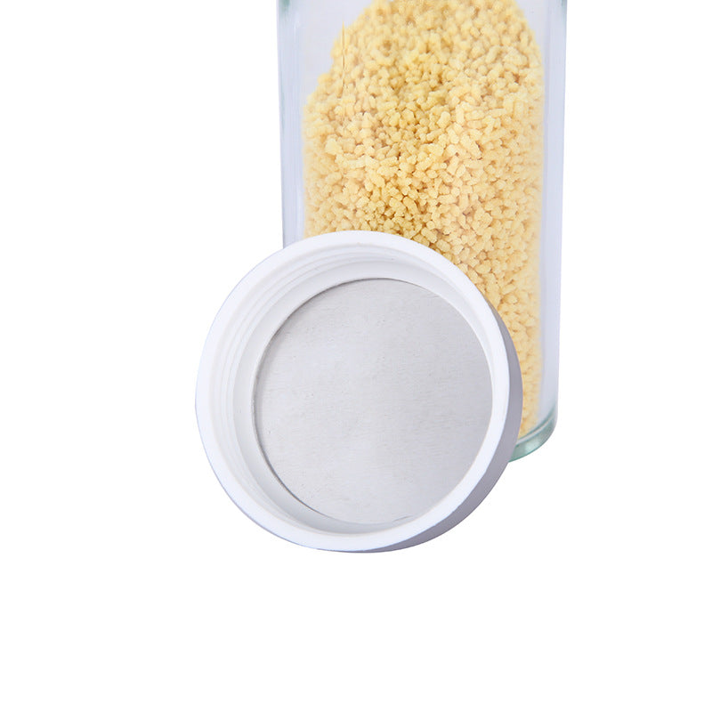 Modern stainless steel square spice revolving rack with 12 (88 ml each) empty glass jars