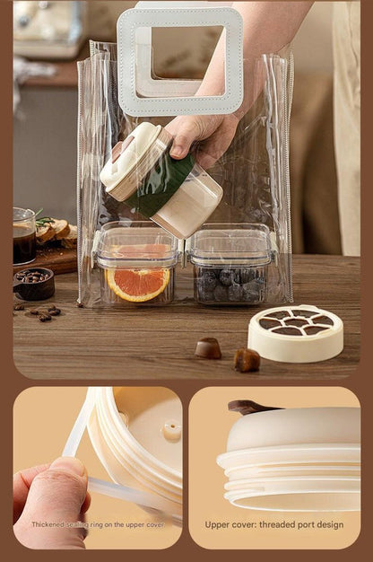 2-in-1 Ice Cube Maker Tumbler - Portable Cup with Integrated Silicone Ice Tray & Lid (1 cup + 1 ice tray)