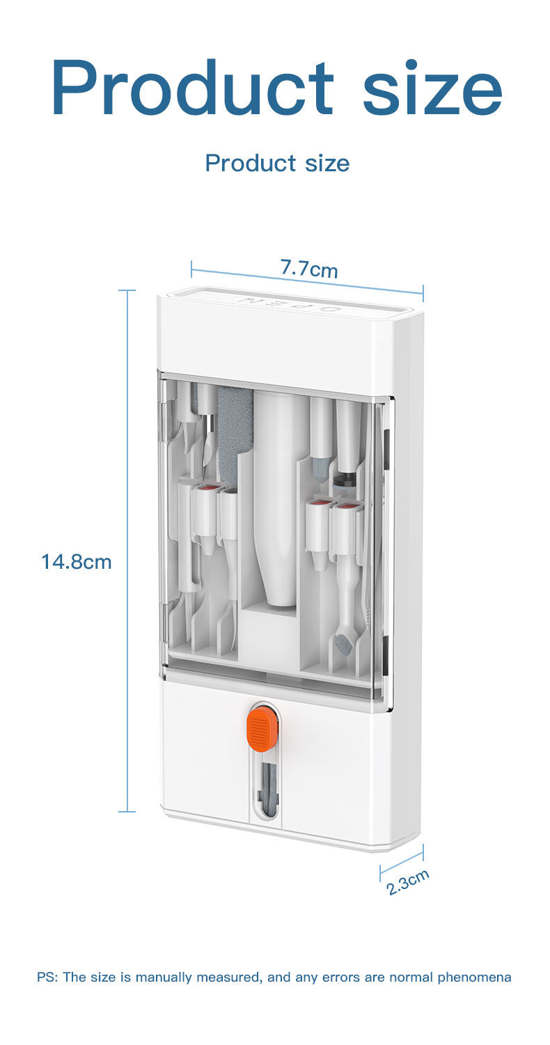 Black 22-in-1 Electronics Cleaning Kit - for Keyboards, Airpods, Laptops, Cell Phones, Cameras