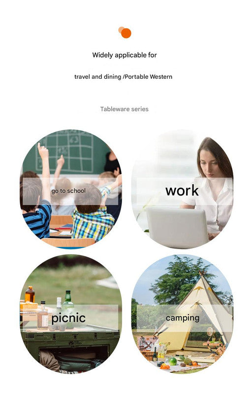 2 - pcs Black Reusable Travel Utensil Set with Case - 304 Stainless Steel Spoon, Fork & Chopsticks