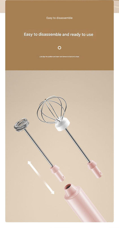 Green Cordless Egg Beater & Cream Whipper - USB Powered Hand Mixer(Balloon Head)