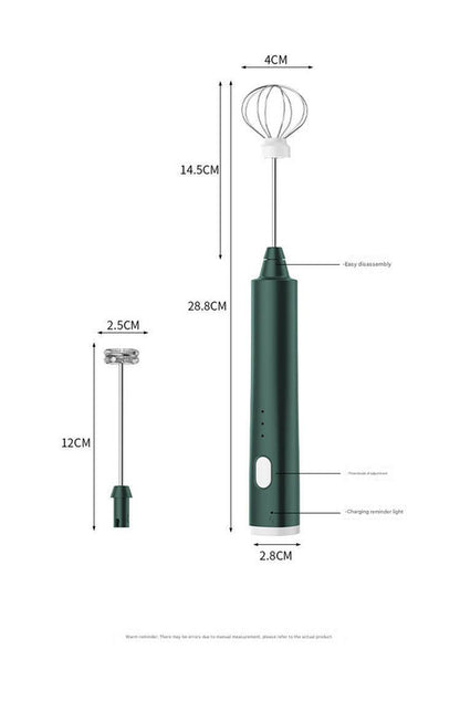 Pink Cordless Egg Beater & Cream Whipper - USB Powered Hand Mixer(Balloon Head)