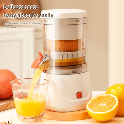White Electric Citrus Juicer Press - Portable, Large Caliber, One-Click Operation(7.4v1600mAh battery)