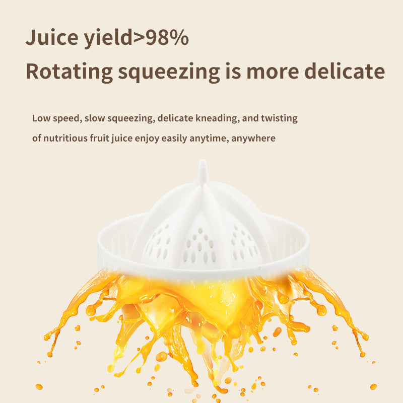 Gray Electric Citrus Juicer Press - Portable, Large Caliber, One-Click Operation(7.4v1600mAh battery)