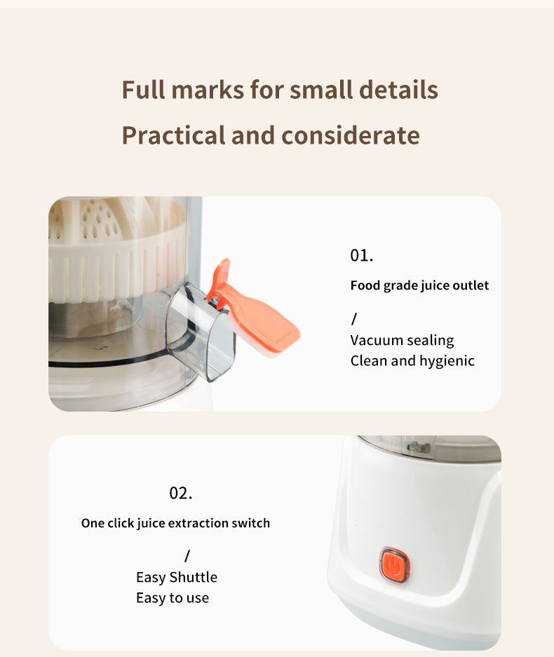 Gray Electric Citrus Juicer Press - Portable, Large Caliber, One-Click Operation(7.4v1600mAh battery)