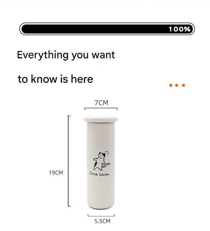 Mini Insulated Coffee Cup - 316 Stainless Steel, Portable & Stylish - Silver drink (300ml)