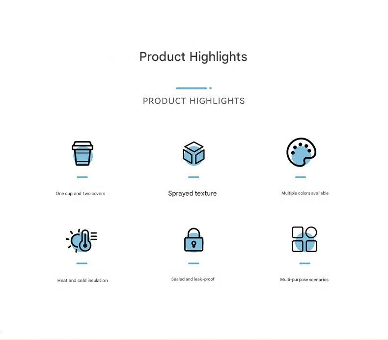 Blue Portable Travel Thermos Bottle - Leakproof Stainless Steel Flask with Carry Handle (22oz - 660ml)