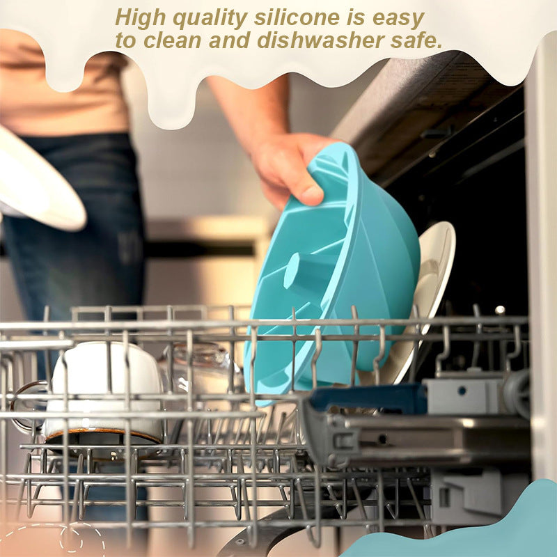 Pink Non-Stick Silicone Cyclone Cake Pan Set (10 Molds) - Perfect for Desserts