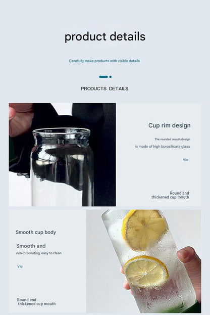 Style Cold Brew Bottle - 450ml Glass, Leak-Resistant Silicone Top White Silicone Lid