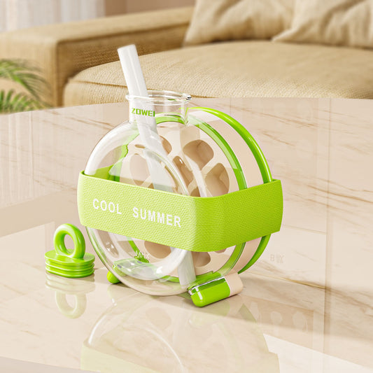 Green Portable Press-Release Ice Cube Maker Bottle - Makes 12 Cubes, Doubles as Bottle