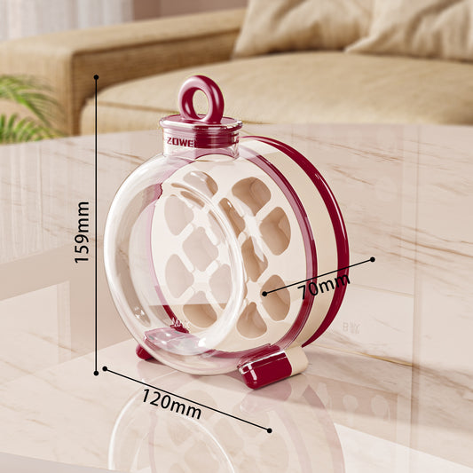 Red Portable Press-Release Ice Cube Maker Bottle - Makes 12 Cubes, Doubles as Bottle