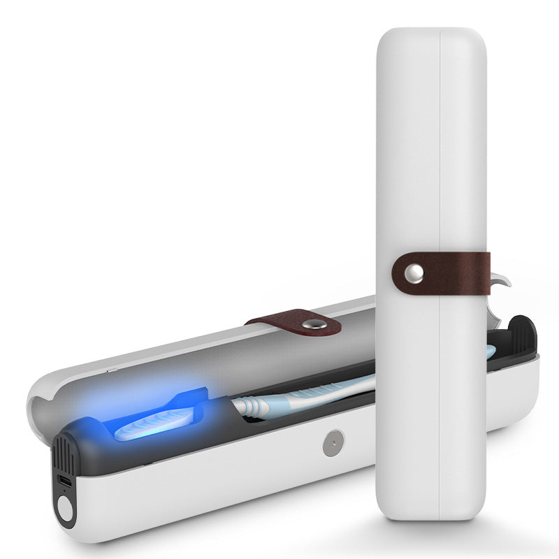 Travel UVC Toothbrush Sanitizer Box - Magnetic Closure, Rechargeable