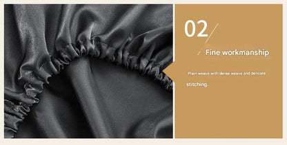 Champagne Silky Satin Pillowcase Pair - Smooth for Hair & Skin, Elastic Fitted (46x70+16cm)