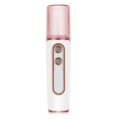 White Dual Nozzle Nano Facial Mister - USB Rechargeable Hydrating Spray