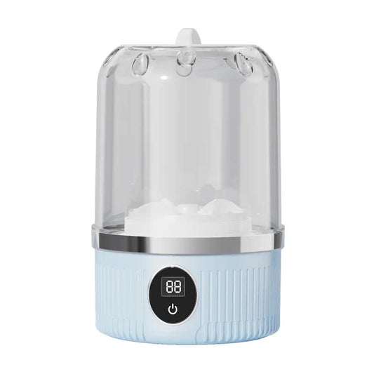 Blue Portable Mini Washing Machine - Rechargeable USB-C Electric Washer for Travel, Delicates & Socks