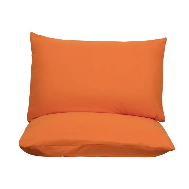 Orange Ultra Soft Brushed Waterproof Pillow Protectors (Set of 2) - 50x70cm, Stain & Spill Guard for Bed Pillows(Note: pillow core not included)