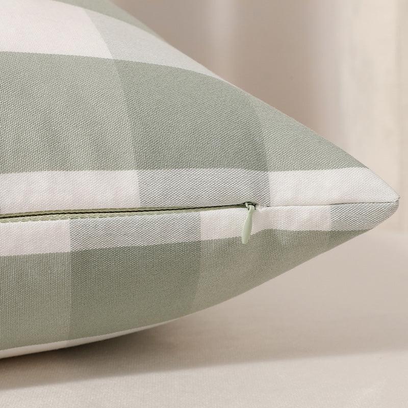 Green Solid Color Set of 2 Decorative Cushion Covers - 45x45cm, Soft Polyester (Inserts Not Included)