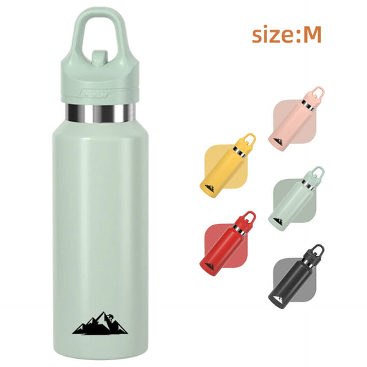Green 480ml Insulated Stainless Steel Water Bottle - Leakproof One-Click Lid Thermal Flask for Hot & Cold Drinks - Mekamart Australia